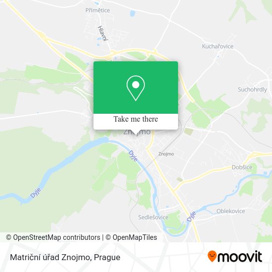 Matriční úřad Znojmo map