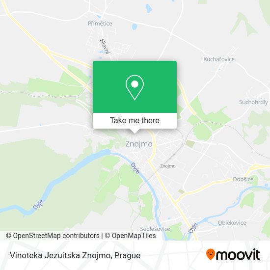 Vinoteka Jezuitska Znojmo map
