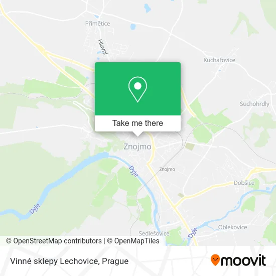 Карта Vinné sklepy Lechovice