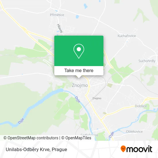 Карта Unilabs-Odběry Krve