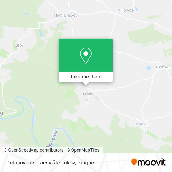 Detašované pracoviště Lukov map
