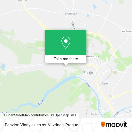 Карта Penzion Vinny sklep sv. Vavrinec