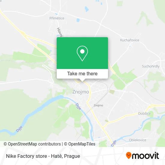 Карта Nike Factory store - Hatě