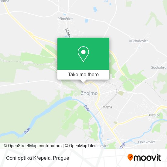 Oční optika Křepela map