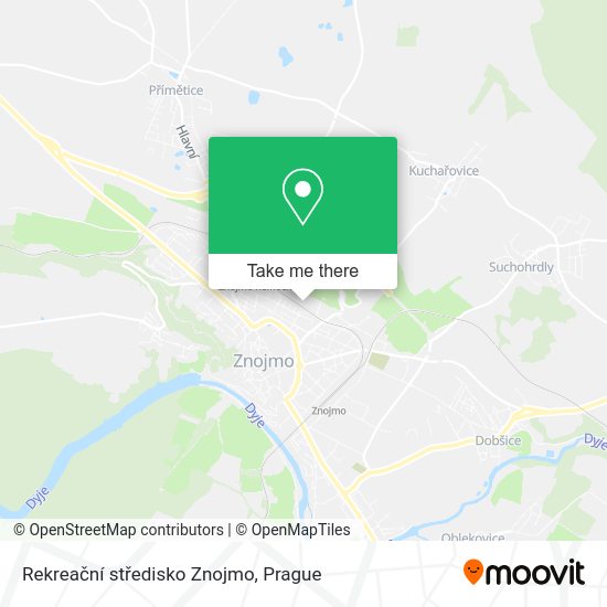 Rekreační středisko Znojmo map
