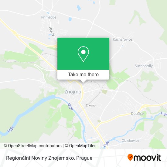 Regionální Noviny Znojemsko map