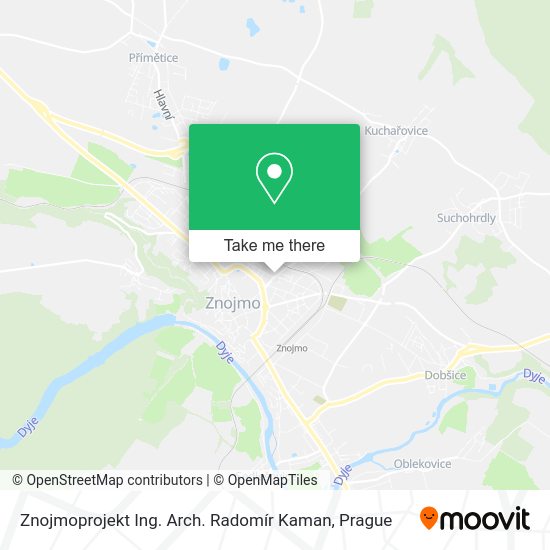 Znojmoprojekt Ing. Arch. Radomír Kaman map