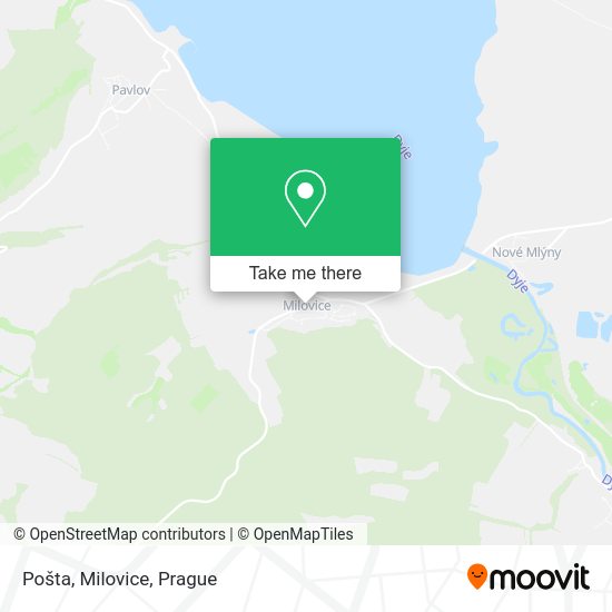 Карта Pošta, Milovice