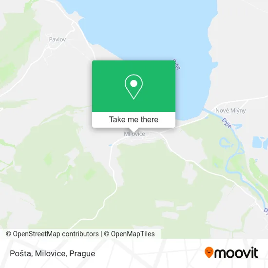 Карта Pošta, Milovice