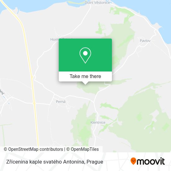 Zřícenina kaple svatého Antonína map