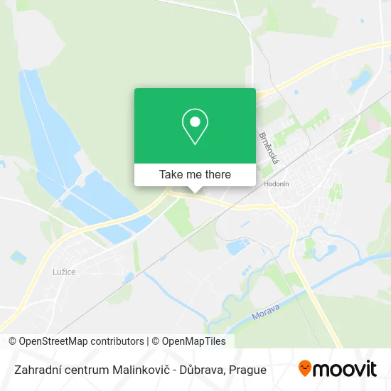 Карта Zahradní centrum Malinkovič - Důbrava