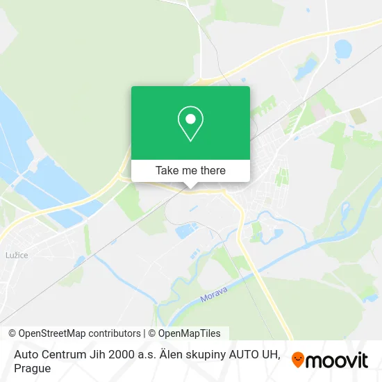 Карта Auto Centrum Jih 2000 a.s. Älen skupiny AUTO UH