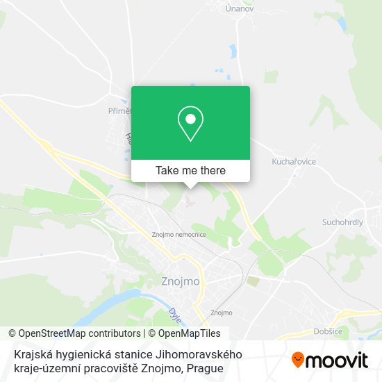 Krajská hygienická stanice Jihomoravského kraje-územní pracoviště Znojmo map