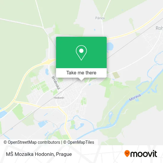 Карта MŠ Mozaika Hodonín