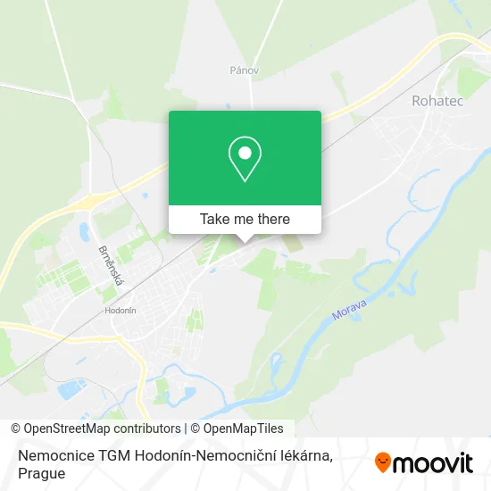 Карта Nemocnice TGM Hodonín-Nemocniční lékárna