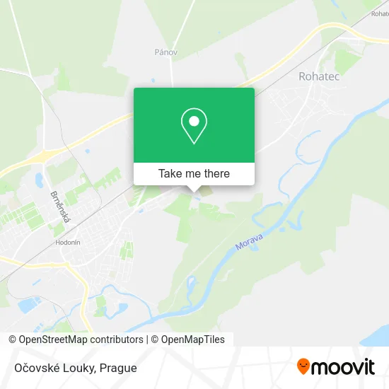 Карта Očovské Louky
