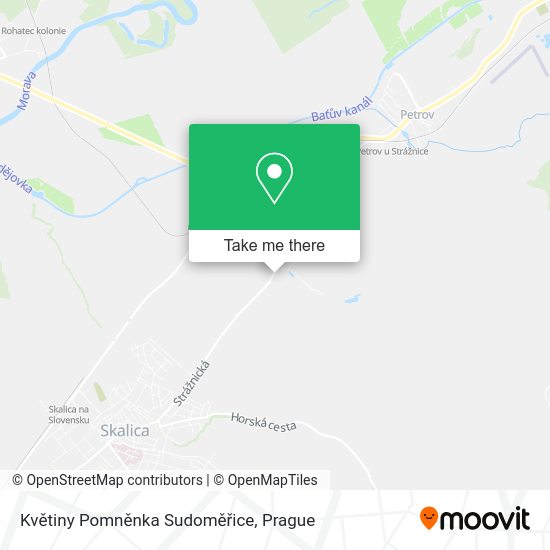 Květiny Pomněnka Sudoměřice map