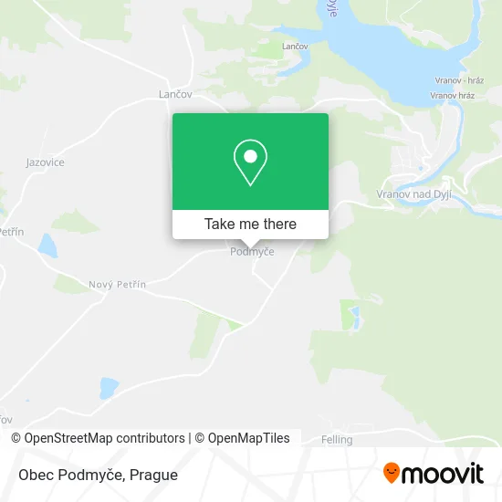 Карта Obec Podmyče