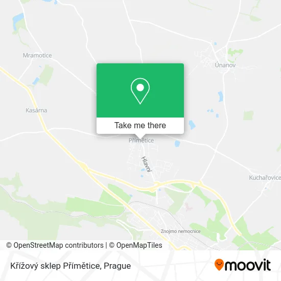 Křížový sklep Přímětice map