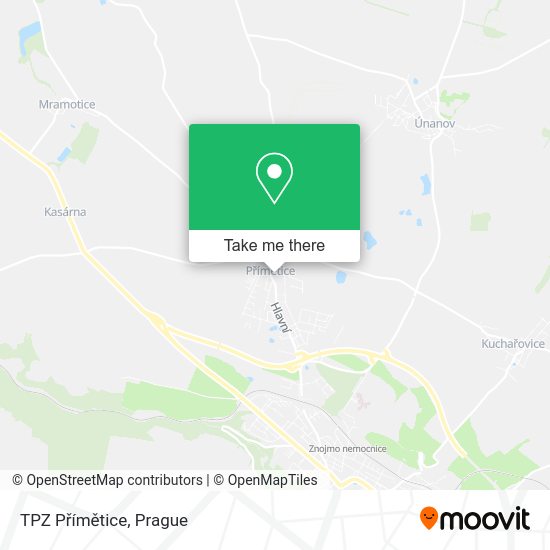 TPZ Přímětice map