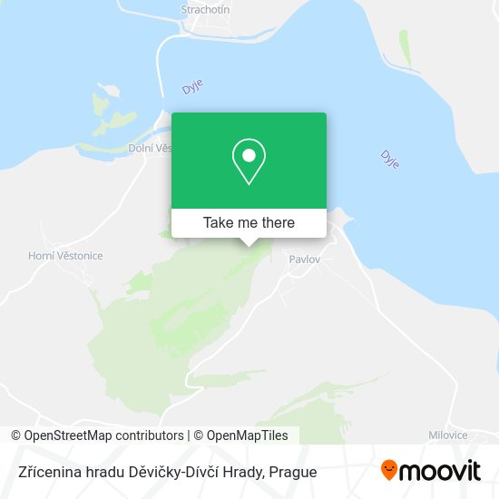Zřícenina hradu Děvičky-Dívčí Hrady map