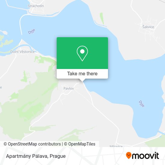 Apartmány Pálava map