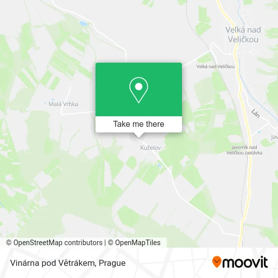 Карта Vinárna pod Větrákem