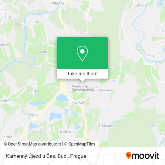 Карта Kamenný Újezd u Čes. Bud.