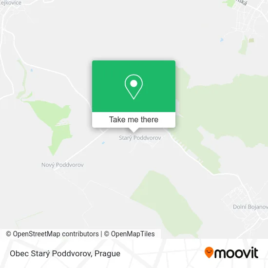 Карта Obec Starý Poddvorov