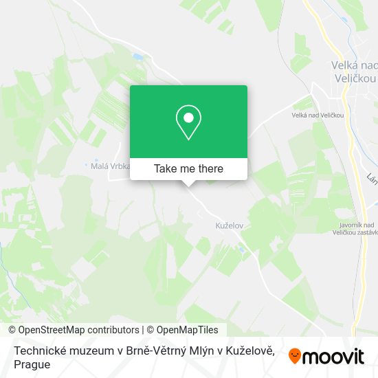 Technické muzeum v Brně-Větrný Mlýn v Kuželově map