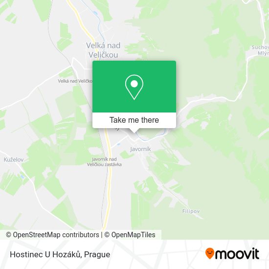Карта Hostinec U Hozáků