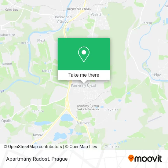 Карта Apartmány Radost