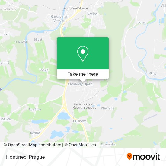 Карта Hostinec