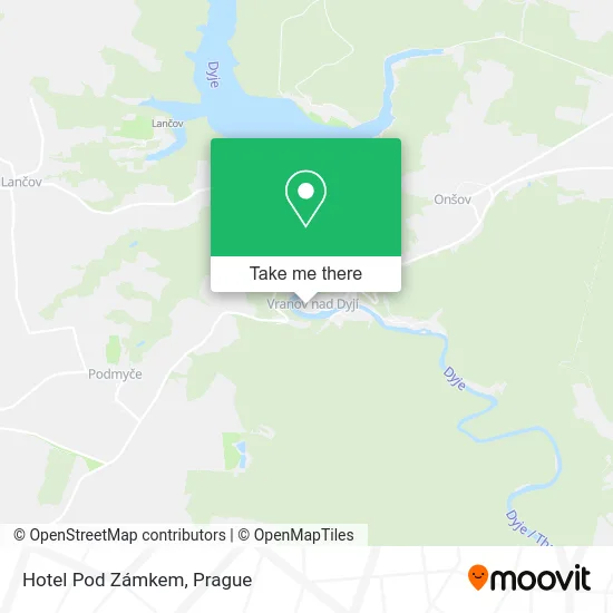 Карта Hotel Pod Zámkem