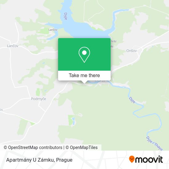 Карта Apartmány U Zámku