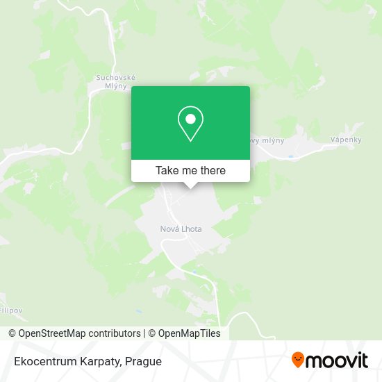 Карта Ekocentrum Karpaty