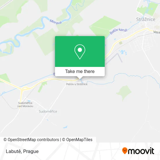 Labutě map