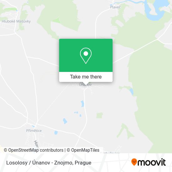 Losolosy / Únanov - Znojmo map