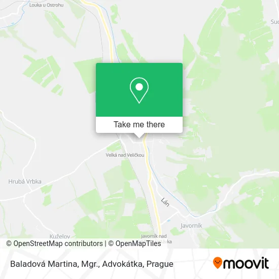Карта Baladová Martina, Mgr., Advokátka