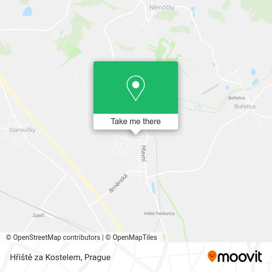 Карта Hřiště za Kostelem