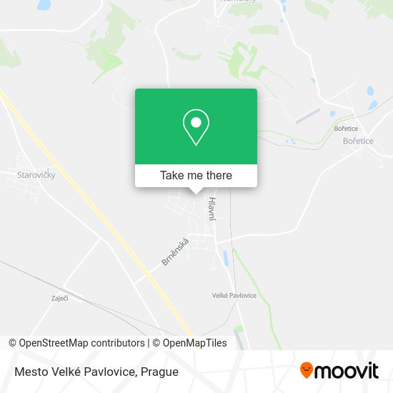 Mesto Velké Pavlovice map