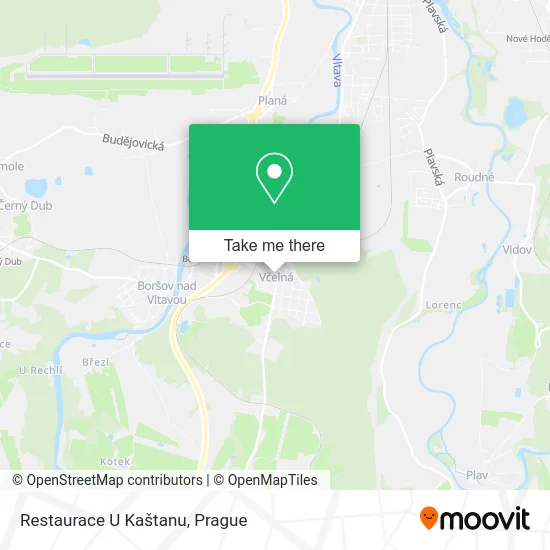 Карта Restaurace U Kaštanu