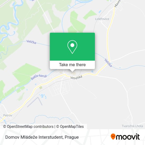 Карта Domov Mládeže Interstudent