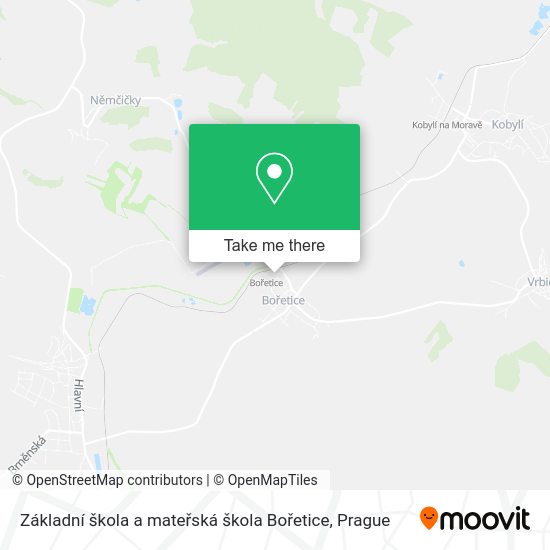 Základní škola a mateřská škola Bořetice map