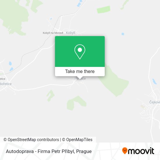 Autodoprava - Firma Petr Přibyl map