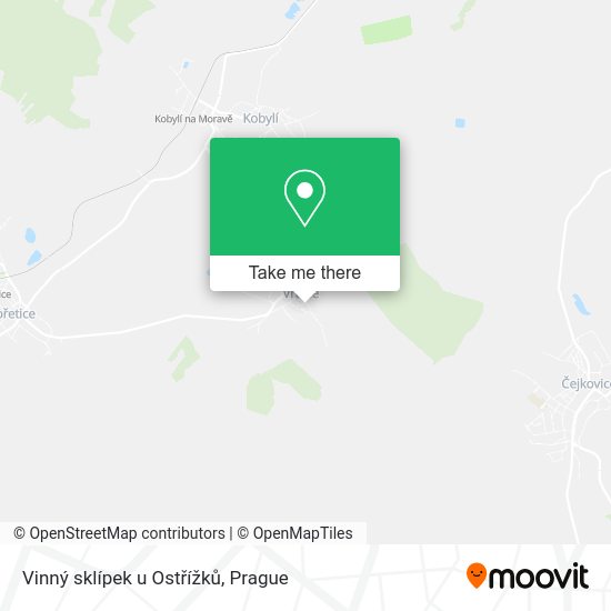 Vinný sklípek u Ostřížků map
