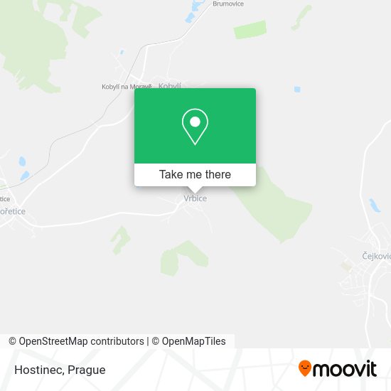 Карта Hostinec