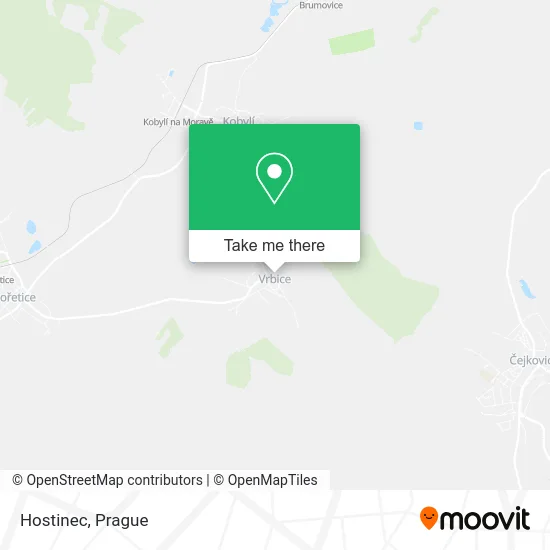 Карта Hostinec
