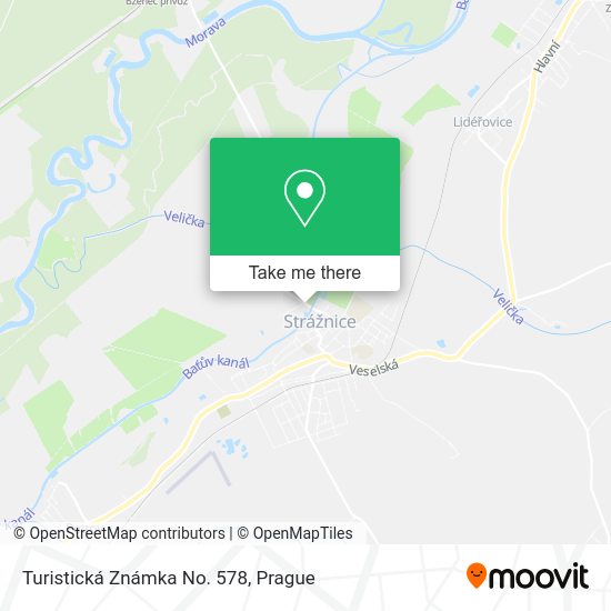Turistická Známka No. 578 map