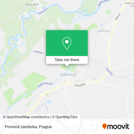 Карта Povinná zastávka